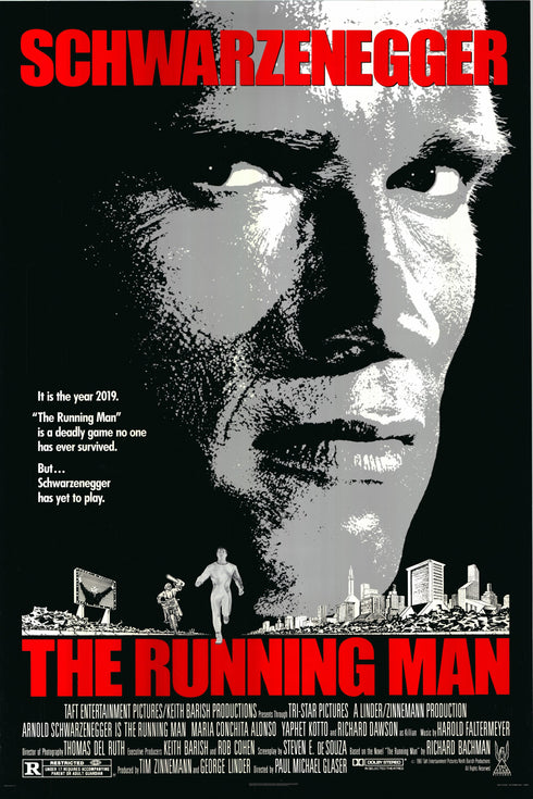the running man 1987 one sheet poster rolled